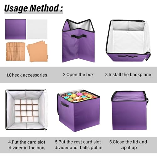 Purple Solid Color Christmas Ornament Storage Box | Home Organization - Image 7