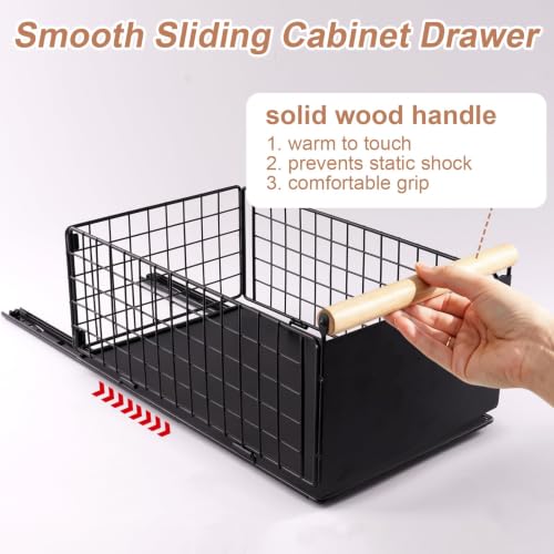 No Drill Pull Out Drawers for Kitchen Cabinets, Slide Out - Image 5