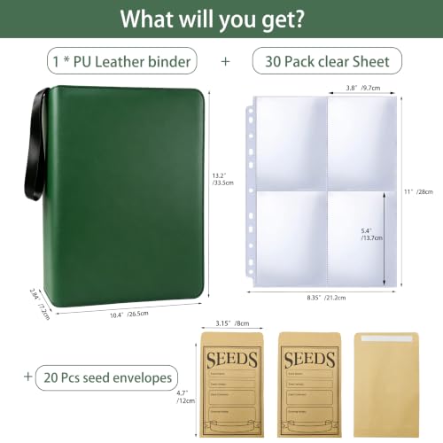 Zippered Seed Organizer Binder with 20 Pcs Seed Envelopes - Image 4
