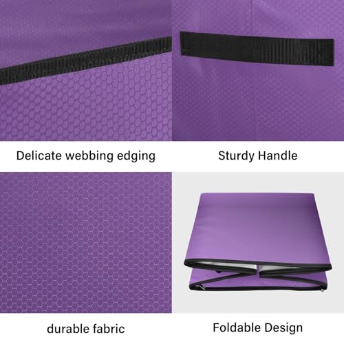 Purple Solid Color Christmas Ornament Storage Box | Home Organization - Image 5