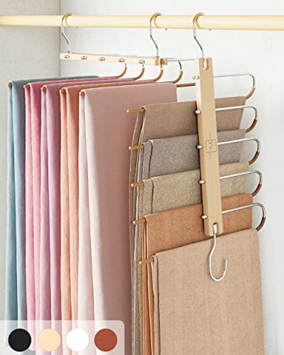 Pants Hangers Space Saving – 2 Pack European Beechwood Hanger - Image 2