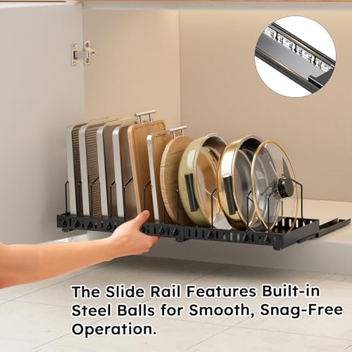 Pull-out Pots and Pans Organizer Under Cabinet - 1 Pack - Image 5