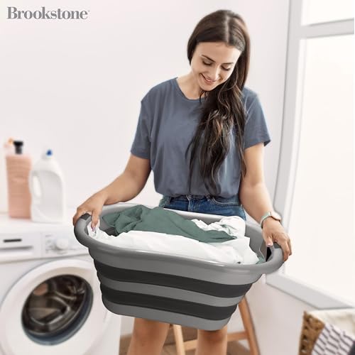 BROOKSTONE Collapsible Laundry Basket Set, Modern Medium - Image 3
