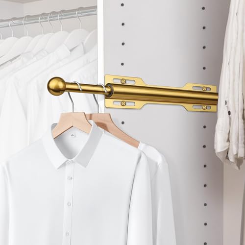 12" Valet Rod for Closet Pull Out (1 Pack, Brushed Gold) - Image 2