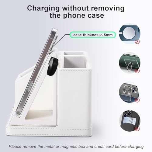LADSTAG Leather Pen Organizer, Multi-Functional Pencil Holder - Image 8