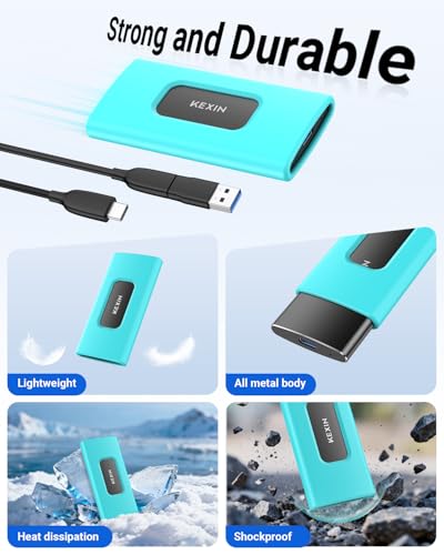 KEXIN 256GB External SSD Hard Drive USB 3.1 Type-c Portable Solid - Image 7
