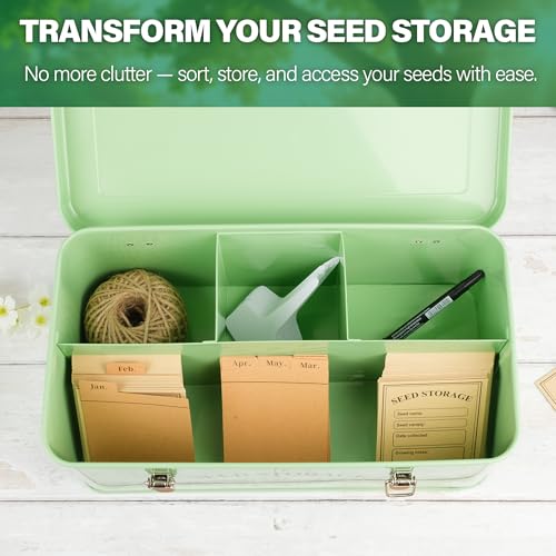 Seed Storage Box Organiser - Seed Tin with Over 200 Accessories - Image 8