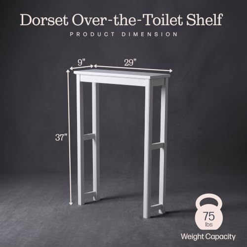 Alaterre Furniture Dorset Over-the-Toilet Storage Shelf, White - Image 4