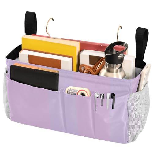 YETTASBIN Purple Bedside Caddy Hanging Storage Organizer - Image 2