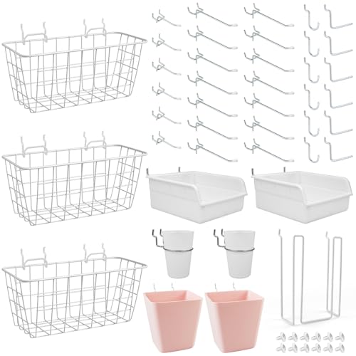 Pegboard Organizer Set 42Pack Peg Board Baskets Hooks Bins - Image 2