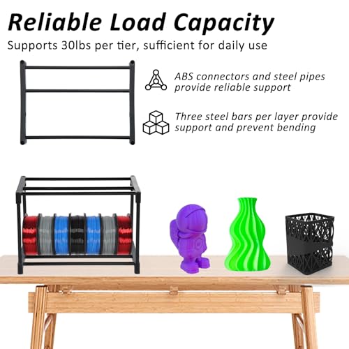 FMOACEN 7-Tier Modular 3D Printer Filament Storage Rack - Image 6