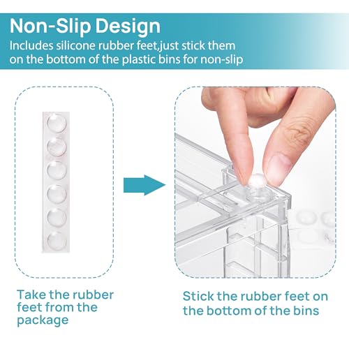 4-Pack Clear Stackable Storage Drawers - Image 6