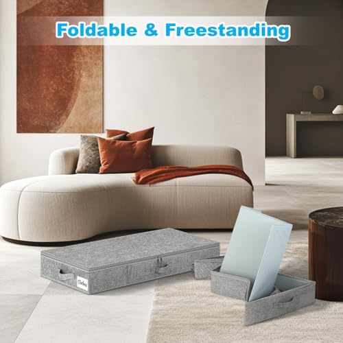 Under Bed Storage Container Bins 2 Pack, 4 Inch Thin Low Profile - Image 7