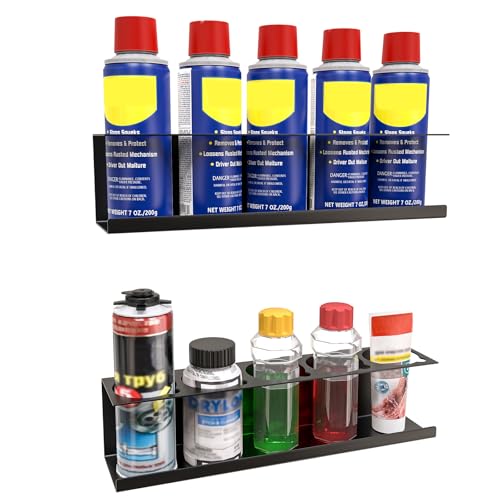 2 Pack Wall-Mounted Aerosol Spray Can Holder Storage Rack - Image 2