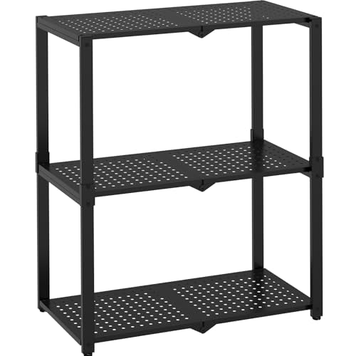 Hastatii 3-Shelf Storage Shelving Unit Metal Rack Heavy-Duty - Image 2