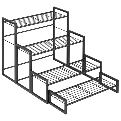 VyGrow Plant Stand, 4 Tier Widened Stackable Tiered Plant Stand - Image 2