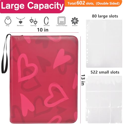 ChezMax Large Jewelry Organizer Storage Book, Jewelry - Image 4