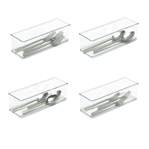 Clearly Small Narrow Drawer Organizer, 9.37"x3.12"x2.95", 4 Pack - Image 2