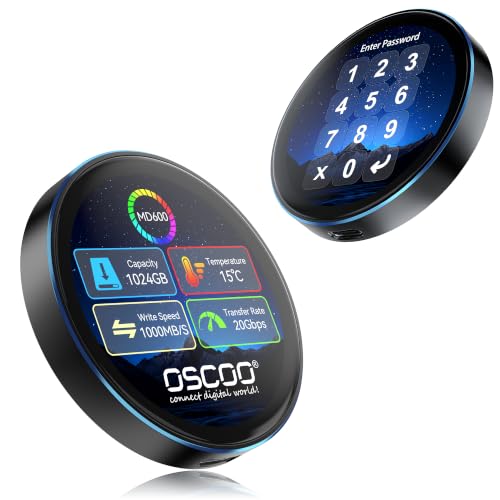 1TB Touchscreen Encrypted External SSD Hard Drive, Up to 2000MB/s - Image 2
