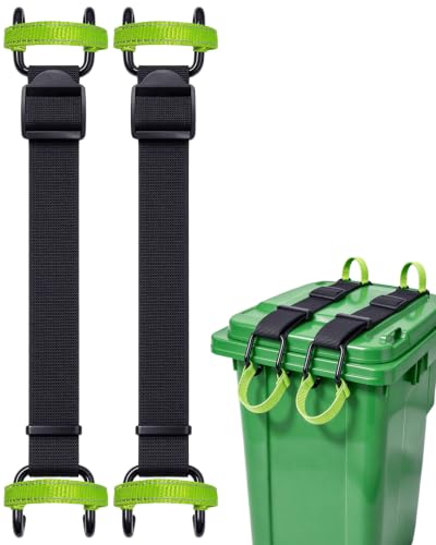 Trash Can Lock Raccoon Proof, Adjustable Straps with Metal - Image 2