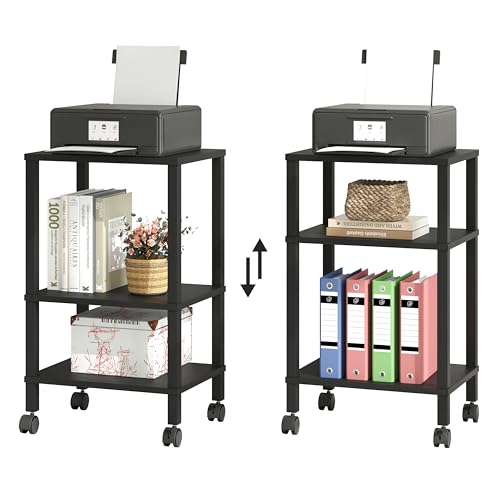 3-Tier Printer Stand with Storage, Mobile Printer Cart - Image 8