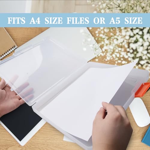 12 Pcs Clear Paper Storage Box, Multicolor, 12.4x9.84x1.18 Inches - Image 5