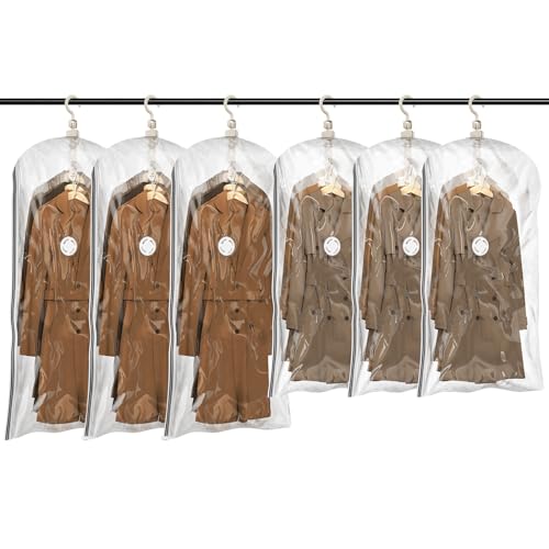 TAILI Hanging Vacuum Storage Bags for Clothes Space Saver 6 Combo - Image 2