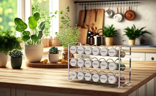 Deco Brothers Spice Rack Stand holder with 18 Bottle | All Products - Image 5
