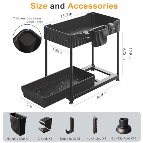 Sevenblue 2-Pack 2-Tier Under Sink Organizers with S | All Products - Image 7