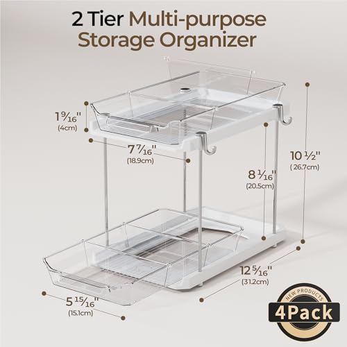 Delamu 2 Tier Under Sink Organizer Bathroom, Bathroo | All Products - Image 3