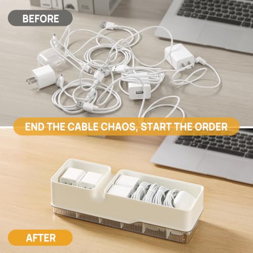 2-Tier Cable Organizer Box, Charger Cable Cord Stora | All Products - Image 5