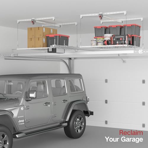 Overhead Garage Storage Rack, Adjustable Heavy-duty 4x4 Ft - Image 7