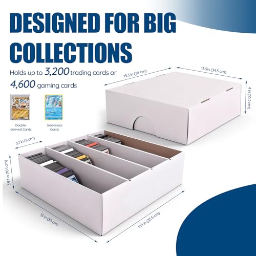 CHAIARRY 4-pack Sports Card Storage Boxes 3200 Count - Image 3