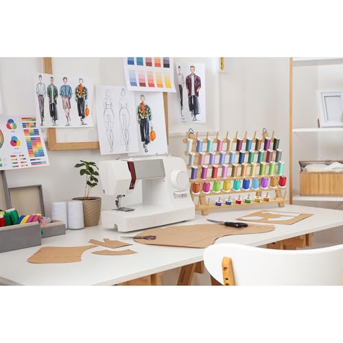 2X60 Spools Wooden Thread Rack/Thread Holder Organizer - Image 3