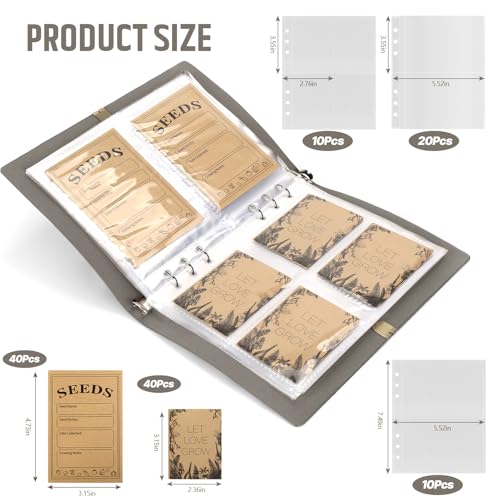 Seed Storage Organizer, Seed Packet Organizer Binder - Image 3