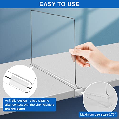 Acrylic Shelf Dividers for Closet Organization 6PCS Closet Shelf - Image 6