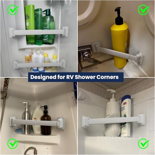 RV Shower Corner Storage Bar, Bathroom Shelf Caddy | Home Organization - Image 5