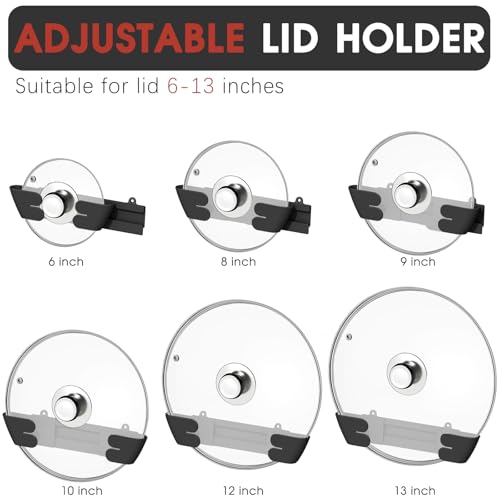 Adjustable Universal Pot Lid Holder Organizer for Cabinet - Image 4