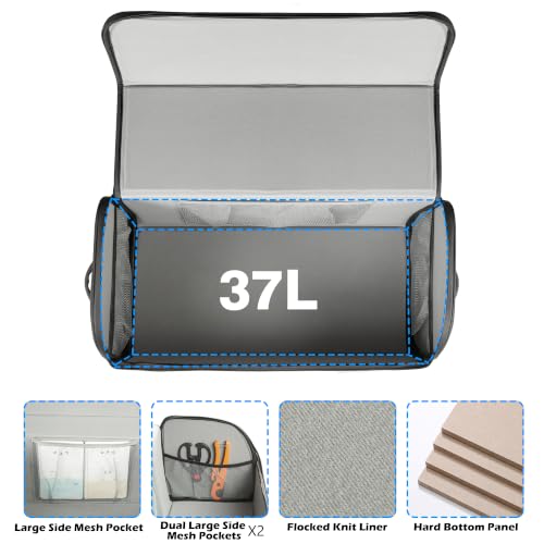 TOPABYTE Car Trunk Organizer with Lid Capacity Collapsible - Image 7