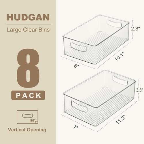 Clear Storage Bins 8 Packs for Refrigerator, 4 | Home Organization - Image 4