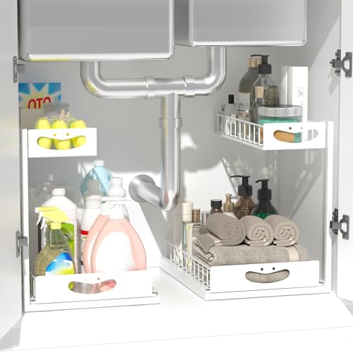 Under Sink Organizer with Pull-Out Drawers,Kitchen Sink Organizer - Image 2