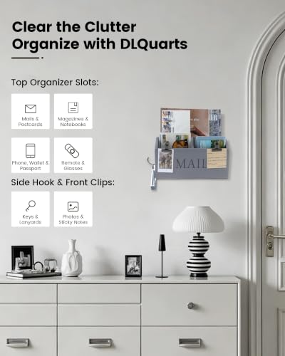 DLQuarts Solid Wood Mail Organizer Countertop or Wall - Image 5