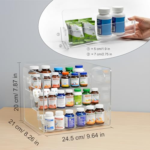 3-Tier Vitamin Storage Organizer, Organizer For Vitamin Bottles - Image 8
