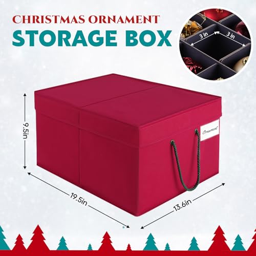 BlessedSeason Christmas Ornament Storage Box，Stackable 3 - Image 4