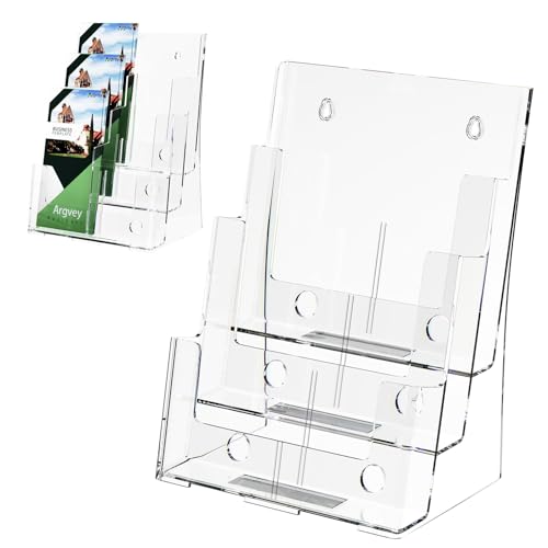 Argvey 3-Tier Brochure Holder 8.5 x 11, Desktop Literature & File - Image 2