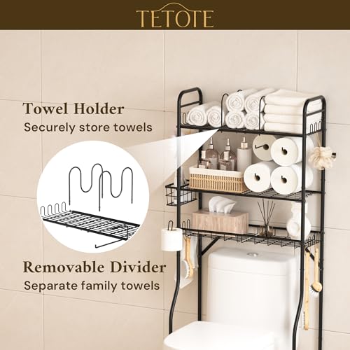 Over The Toilet Storage Rack, 3-Tier Bathroom Organizer - Image 5