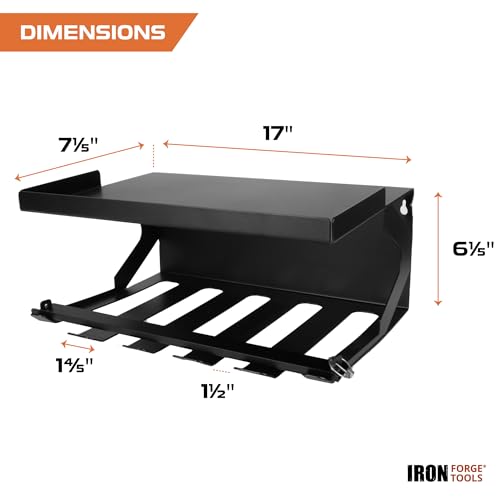 Metal Power Tool Organizer Wall Mount, 5 Drill Holder - Image 3