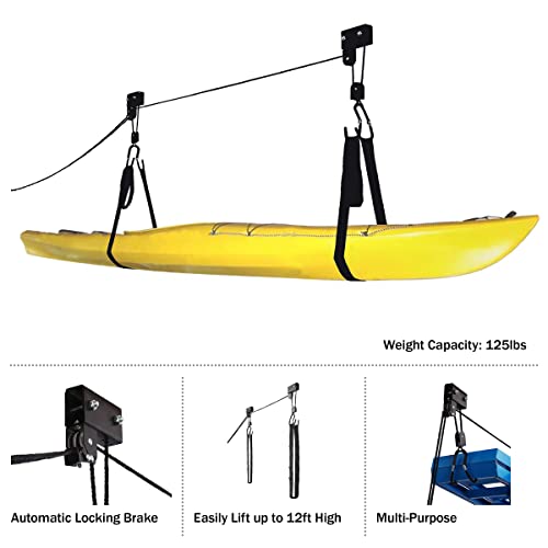 Garage Hoist Set of 2 - Includes 1 Kayak Pulley and 1 | Garage Storage - Image 7