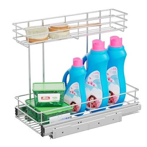 Under Sink Organizer 9" W X19 D, Pull Out Cabinet Organizer 2 - Image 2