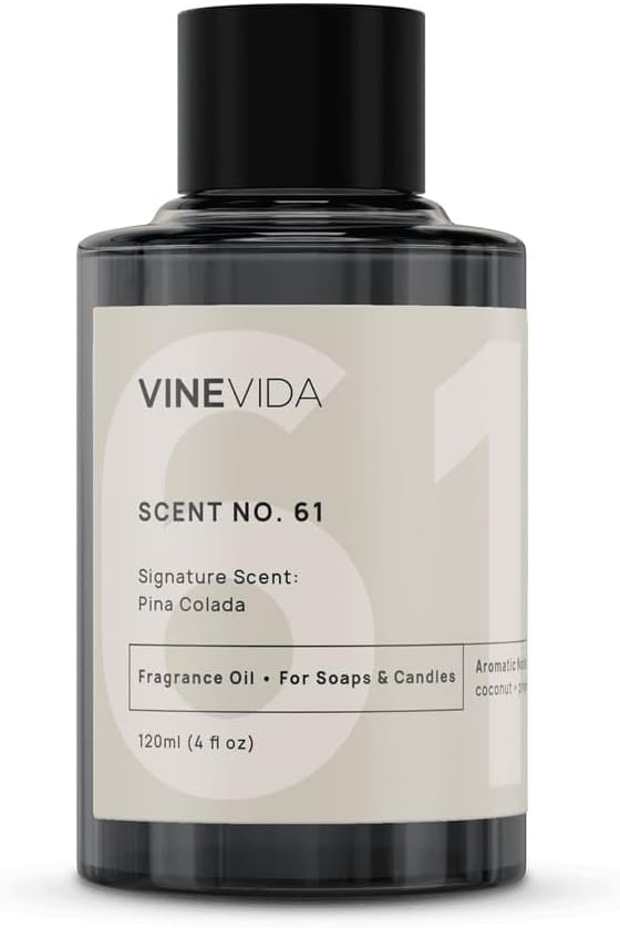 VINEVIDA [4oz] Pina Colada Fragrance Oil for Soap Making Scents for Candle Making, Perfume Oils, Soy Candles, Home Scents Oil Diffusers, Bath Scent Bomb Oils, Linen Spray, Lotions, Car Freshies